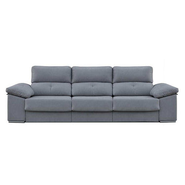 Sofá cama 3 plazas FLOG 300 cm tapizado microfibra antimanchas con asientos extensibles y patas cromadas