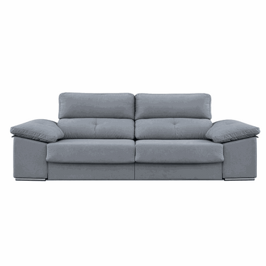 Sofá cama 3 plazas modelo FLOG de 220 cm en microfibra antimanchas, con asientos extraíbles y respaldo reclinable, ideal para espacios reducidos.