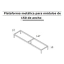 Mueble TV 2 cajones y 2 puertas ASTI minimalista color madera clara