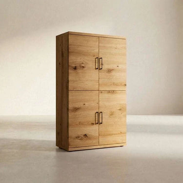 Composición salón-comedor BOLONIA estilo nórdico funcional y moderno en madera de alta calidad
