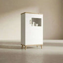 Mueble salon comedor BOLONIA moderno con vitrina y mueble TV en ambiente 3