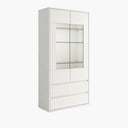 Vitrina dos puertas LECCE 180cm con cristal y cajones, diseño moderno y funcional.
