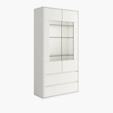 Vitrina dos puertas LECCE 180cm con cristal y cajones, diseño moderno y funcional.