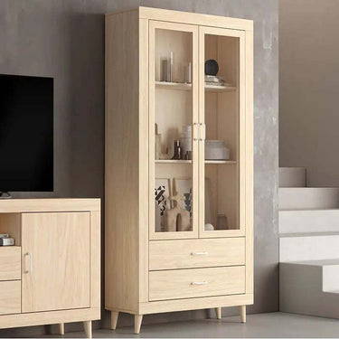 vitrina 2 puertas y 2 cajones ASTI de diseño elegante y funcionalidad en madera revestida