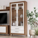 Composición Salón ASTI con mueble TV y vitrina moderna en ambiente elegante