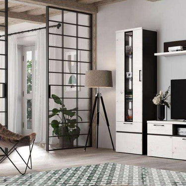 Vitrina salón alta Roma 60cm diseño nórdico compacto