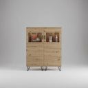 Composición mueble salon comedor completo BOLONIA moderno y funcional en madera España