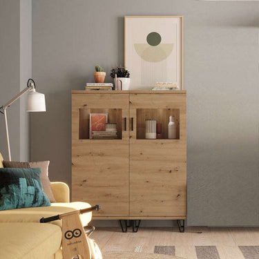 Composición mueble salon comedor completo BOLONIA moderno y funcional en madera España
