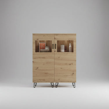 Composición mueble salon comedor completo BOLONIA moderno y funcional en madera España