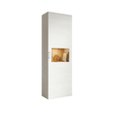 vitrina salón comedor Bolonia alta diseño moderno colores artesán roble natural polar fabricada en España madera resistente elegante funcional
