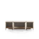 Mueble TV VOLIA Crema de 178 cm con puertas y patas a juego para salón moderno
