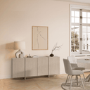 Aparador salón VOLIA crema de 178 cm con cuatro puertas y diseño elegante