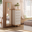Sinfonier de cinco cajones blanco diseño práctico almacenamiento dormitorio