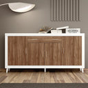 Aparador, Buffet Moderno, Armario Auxiliar Comedor, Modelo Asti 4puertas