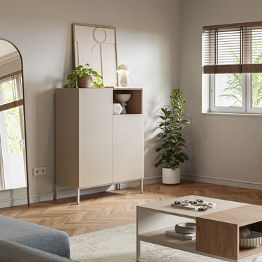 Mueble alto 2 puertas mod. CAILIN Perla