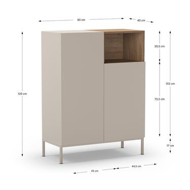 Mueble alto 2 puertas mod. CAILIN Perla