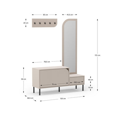 Recibidor Zapatero con Espejo mod. BAE