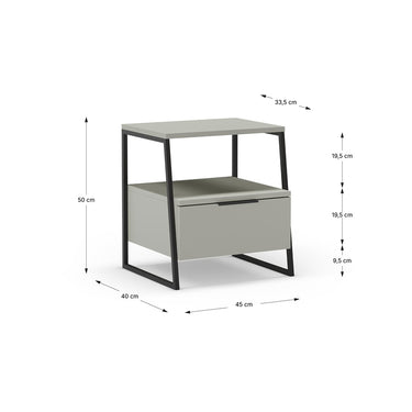 Mesita Dormitorio 1C mod. Ailev Verde