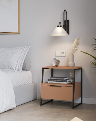 Mesita Dormitorio 1C mod. Ailev Terracota
