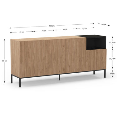 Aparador 4 puertas mod. CAILIN Roble