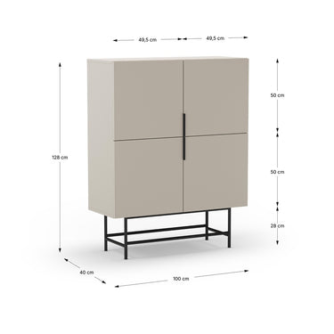 Mueble auxiliar 4 puertas mod. ELDIA Perla