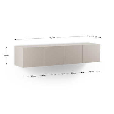 Mueble TV 4 puertas mod. Daroca colgado Perla