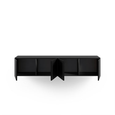 Mueble TV 4 puertas mod. Daroca colgado Negro