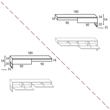 Composición Salón CATANIA 2 ambiente 9