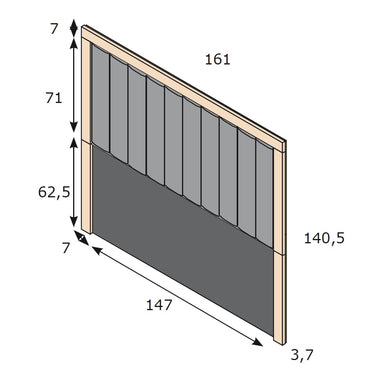 Cabecero Dormitorio de Matrimonio L'AQUILA mod. Tapizado 1