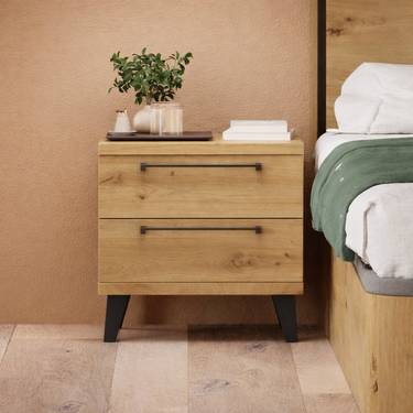 Mesita de noche 2 cajones GENOVA 50