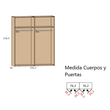 Armario LUCCA 4 puertas