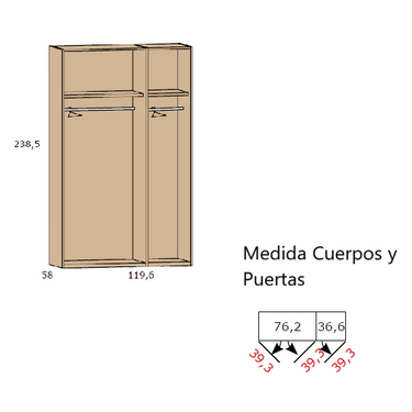 Armario LUCCA 3 puertas