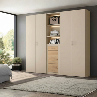 Armario 4P L'AQUILA con cajonera
