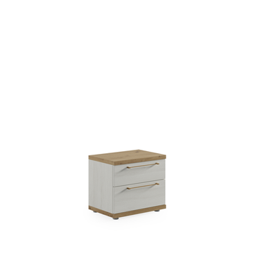 Dormitorio matrimonio Génova con cabezal Polar y Artisan, mesitas a juego, diseño moderno y materiales sostenibles.