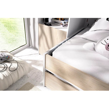 Dos camas con dos armarios y altillo mod. HIMARI