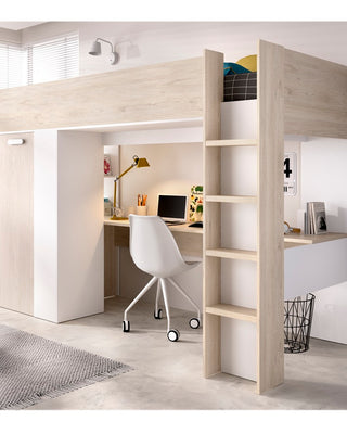 Cama alta con mesa y armario mod. KIKU