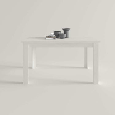 Mesa de comedor extensible ALLEGRA con pata en L y tablero melamínico de alta calidad