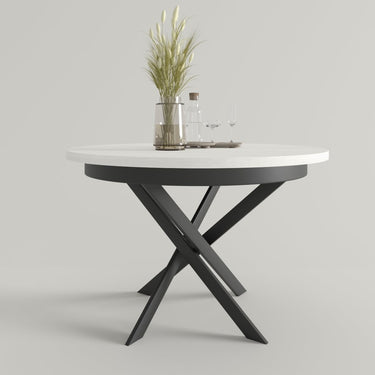 Mesa redonda Extensible patas X mod. DONATA