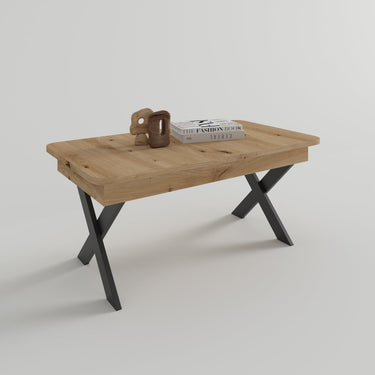 Mesa de centro elevable patas metálicas mod. GALA