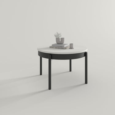 Mesa de Centro Redonda elevable patas metálicas mod. BELLA