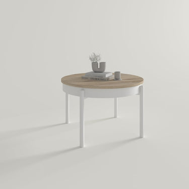 Mesa de Centro Redonda elevable patas metálicas mod. BELLA