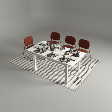 Mesa de comedor Extensible pata cuadrada FIORELLA