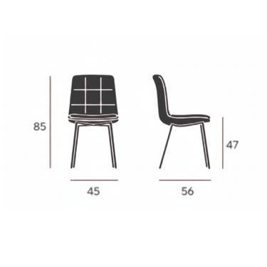 Pack 4 sillas salón comedor TORINO