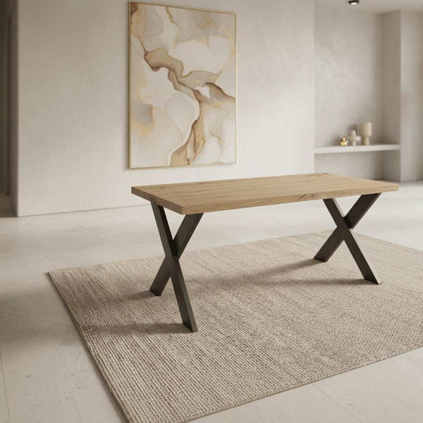 Mesa de centro fija patas metálicas BRUNA