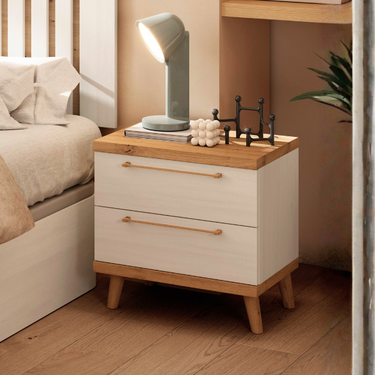 Mesita de noche 2 cajones GENOVA 50