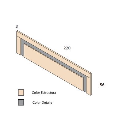 Cabecero Galería Matrimonio L'AQUILA mod. 1