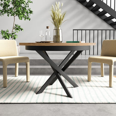 Mesa redonda Extensible patas X mod. DONATA