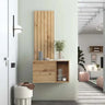 Mueble recibidor FLORENCIA mod. 10 diseño contemporáneo con módulos abierto y cerrado en acabado Artisan, Blanco o Ebony.