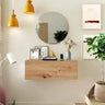Mueble recibidor FLORENCIA mod. 9 con espejo redondo y puerta batiente, diseño compacto y contemporáneo