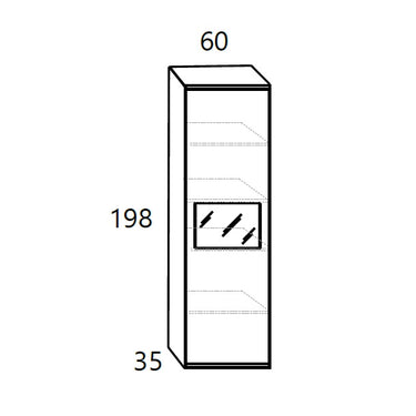 Vitrina Alta Salón Comedor BOLONIA